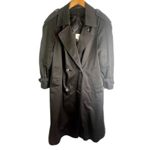 Worthington Woman‎ Black Trench Coat Removable Liner Plus Size 14WP